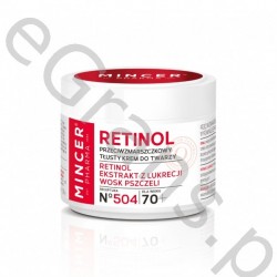 MINCER PHARMA Anti-wrinkle face cream 70+, retinol N504, 50ml