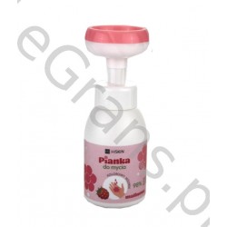 HISKIN Kids Raspberry foam hand and body wash for children, flower pattern, 300 ml