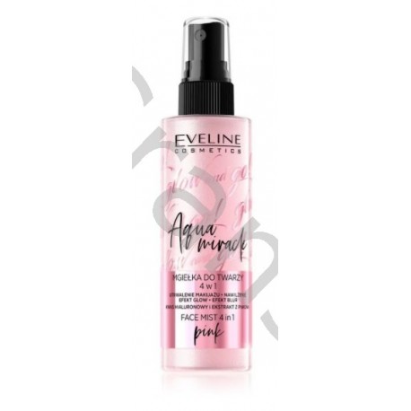 EVELINE COSMETICS GLOW AND GO Aqua miracle face mist 4-in-1, N02 Pink, 110ml