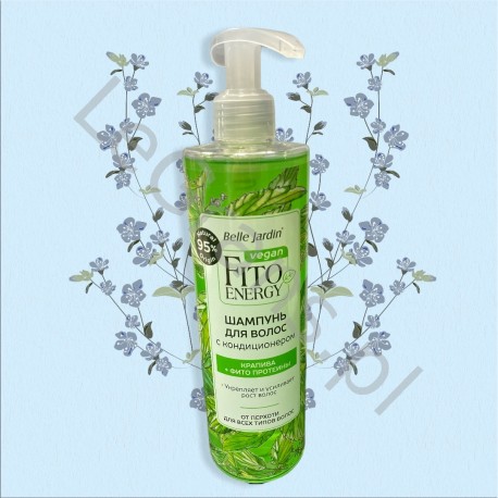 BELLE JARDIN - VEGAN - FITO ENERGY Shampoo with Conditioner Nettle + PROTEIN, 400 ml