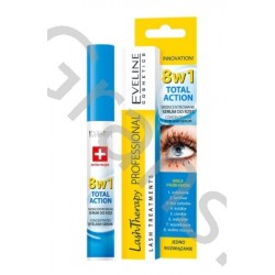 EVELINE COSMETICS LASH TERAPHY PROFESSIONAL Concentrated Eyelash Serum Total Action 8in1 (pack 3 pcs.)