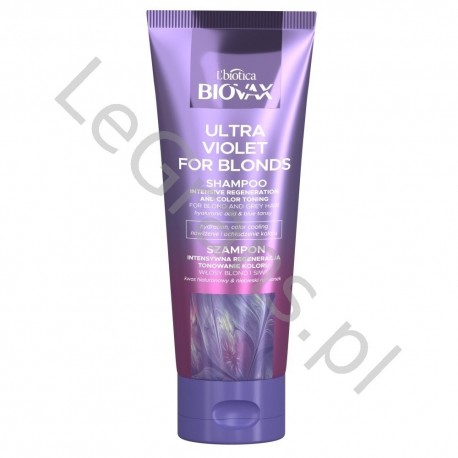 L'BIOTICA BIOVAX Intensive Regeneration and Colour Toning Shampoo for blonde and grey hair, 200ml