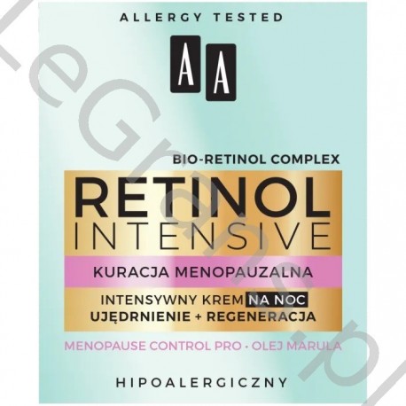 AA Retinol Intensive Menopause Treatment Night cream firming + regeneration 50 ml