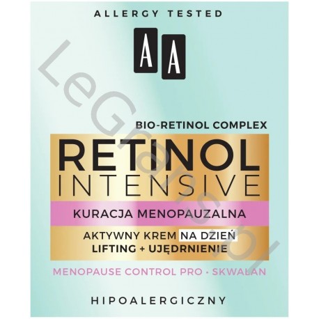 AA Retinol Intensive Kuracja Menopauzalna krem aktywny na dzień lifting + ujędrnienie 50 ml