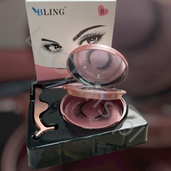 BLING - Set B.  Magnetic eyelashes with eyeliner and mirror