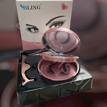 BLING - Set B. Rzęsy magnetyczne z eyelinerem i lusterkiem