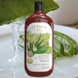 FLORA Shampoo for dry and coloured hair, aloe vera, 500ml