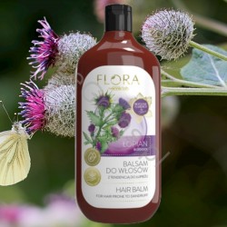 FLORA Balsam for hair with a tendency to dandruff, burdock, 500ml