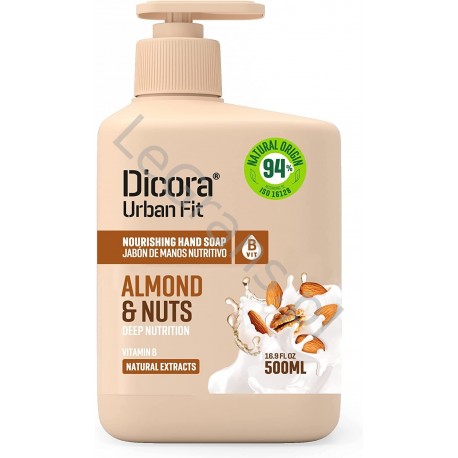 DICORA - URBAN FIT ALMOND&NUTS Hand Soap with Vitamin B, 500ml