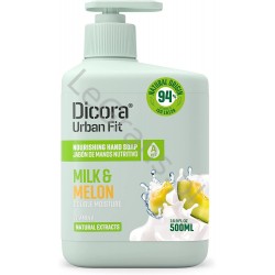 DICORA - URBAN FIT MILK&MELON Мыло для рук с витамином А, Молоко и дыня, 500 мл