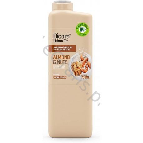 DICORA - URBAN FIT ALMOND&NUTS Shower gel with Vitamin B, 400ml
