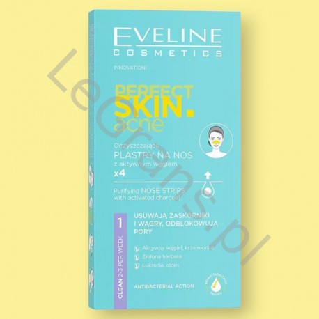 EVELINE COSMETICS - PERFECT SKIN ACNE Purifying active carbon nose patches, 4pcs