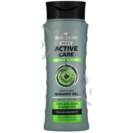 BELLE JARDIN Concentrated shower gel and shampoo  invigorating with cooling effect SPORT ACTIVE FOR MEN 2 in 1, 420ml