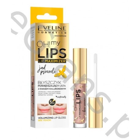 EVELINE Lip Gloss with hyaluronic acid and bee venom, 4.5ml