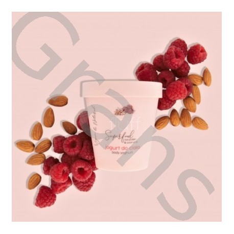 FLUFF Raspberry Yoghurt with Almonds, 180ml
